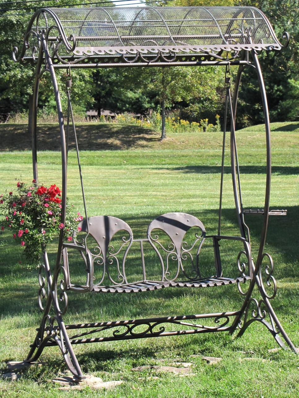 Metal Swing Bench | HGTV